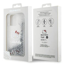 Заредете изображение във визуализатора на галерията – Original Case HELLO KITTY hardcase Liquid Glitter Charms
 Kitty Head HKHCP15XLIKHET for Iphone 15 Pro Max silver
