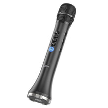Заредете изображение във визуализатора на галерията – HOCO karaoke microphone BK9 singing black
