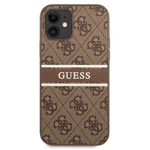 Заредете изображение във визуализатора на галерията – Guess GUHCP12S4GDBR iPhone 12 mini 5.4" brown/brown hardcase 4G Stripe
