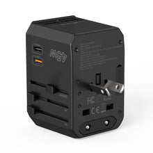 Заредете изображение във визуализатора на галерията – Choetech PD6045 USB-C USB-A 45W GaN Travel Charger with US EU UK AU Plugs - Black

