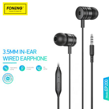Заредете изображение във визуализатора на галерията – Foneng Earphones EP200 with microphone black
