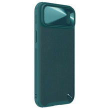 Заредете изображение във визуализатора на галерията – Nillkin CamShield Leather S Case iPhone 14 cover with camera cover green
