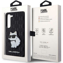 Заредете изображение във визуализатора на галерията – Karl Lagerfeld KLHCS23SSAKLHCPK S23 S911 hardcase black/black Saffiano Monogram Choupette
