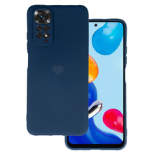 Заредете изображение във визуализатора на галерията – Vennus Silicone Heart Case for Xiaomi Redmi Note 11/Note 11S design 1 navy
