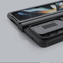 Заредете изображение във визуализатора на галерията – Nillkin CamShield Pro Case (simple) for Samsung Galaxy Z Fold 4 cover with camera cover dark green
