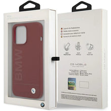 Заредете изображение във визуализатора на галерията – BMW Silicone Big Logo MagSafe case for iPhone 15 Pro Max - red
