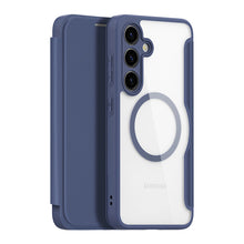 Заредете изображение във визуализатора на галерията – Dux Ducis Skin X Pro case for Samsung S24 with magnetic ring and flap - blue
