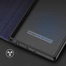 Заредете изображение във визуализатора на галерията – Dux Ducis Skin X2 case for Samsung Galaxy S23 Ultra flip case wallet stand blue
