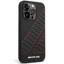 Заредете изображение във визуализатора на галерията – AMG AMHMP14X2SCFR iPhone 14 Pro Max 6.7" black/black hardcase Checkered Flag Pattern MagSafe
