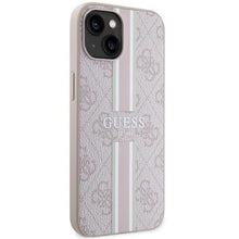 Заредете изображение във визуализатора на галерията – Guess GUHMP14MP4RPSP iPhone 14 Plus 6.7" pink/pink hardcase 4G Printed Stripes MagSafe
