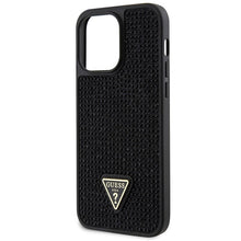 Заредете изображение във визуализатора на галерията – Original Case GUESS Rhinestone Triangle hardcase GUHCP14XHDGTPK for Iphone 14 Pro Max black
