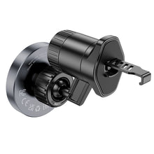 Заредете изображение във визуализатора на галерията – HOCO car holder to air vent with wilress charging support MagSafe HW6 greay
