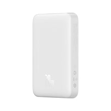 Заредете изображение във визуализатора на галерията – Baseus Magnetic Mini Power Bank with MagSafe 15W / PD Quick Charge QC 20W 10000mAh White (Overseas Edition) + Xiaobai Series USB-C Cable - USB-C 60W 3A 0.5m White
