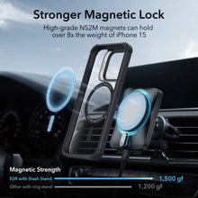 Заредете изображение във визуализатора на галерията – ESR Armor Tough Kickstand Halolock Case with MagSafe for iPhone 15 Pro - Transparent &amp; Black
