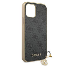 Заредете изображение във визуализатора на галерията – Guess GUHCP12SGF4GGR iPhone 12 mini 5,4" szary/grey hardcase 4G Charms Collection
