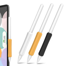 Заредете изображение във визуализатора на галерията – Stoyobe Silicone Holder Set of Silicone Holders for Apple Pencil 1 / Apple Pencil 2 / Huawei M-Pencil Orange+Black+White (3 Pack)

