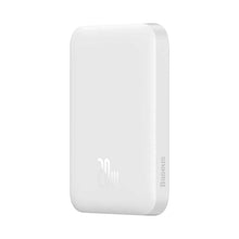 Заредете изображение във визуализатора на галерията – Power bank baseus with wireless charging support magsafe 15w- 6 000mah pd60w white ppcx020002 - TopMag

