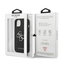 Заредете изображение във визуализатора на галерията – Guess GUHCP13MSA4GSBK iPhone 13 6,1" czarny/black hardcase Saffiano 4G Metal Logo
