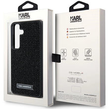 Заредете изображение във визуализатора на галерията – Karl Lagerfeld Rhinestone Metal Logo case for Samsung Galaxy S24 - black
