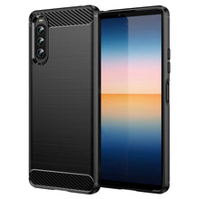 Заредете изображение във визуализатора на галерията – Carbon Case cover for Sony Xperia 10 IV flexible silicone carbon cover black

