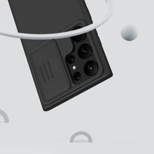 Заредете изображение във визуализатора на галерията – Nillkin CamShield Silky Magnetic Case for Samsung Galaxy S23 Ultra Cover with MagSafe with Camera Cover Black
