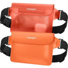 Заредете изображение във визуализатора на галерията – Spigen A620 UNIVERSAL WATERPROOF WAIST BAG 2-PACK SUNSET ORANGE
