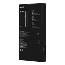 Заредете изображение във визуализатора на галерията – Baseus Set of 2x Tempered Glass for iPhone 14 Pro Max Full Screen with Speaker Cover 0.3mm + Mounting Frame
