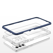 Заредете изображение във визуализатора на галерията – Clear 3in1 case for Samsung Galaxy A14 silicone cover with frame blue
