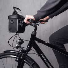 Заредете изображение във визуализатора на галерията – Wozinsky bicycle handlebar bag bike shoulder bag black (WBHBB-01)
