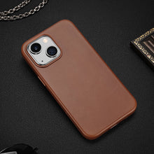 Заредете изображение във визуализатора на галерията – Dux Ducis Naples case for iPhone 14 magnetic leather case MagSafe brown
