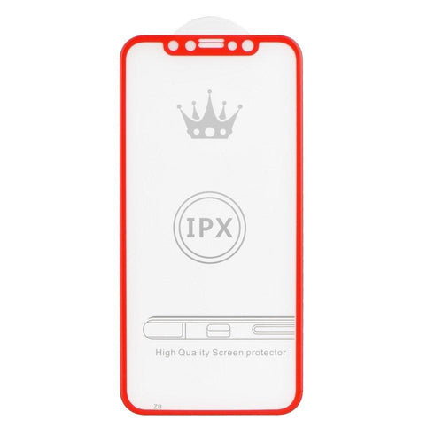 5d full glue стъклен протектор - iPhone x / xs червен - TopMag