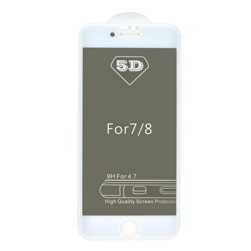 5d full glue стъклен протектор за iPhone 7 plus / 8 plus privacy бял - TopMag