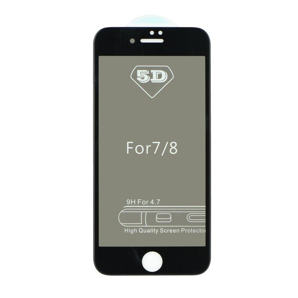 5d full glue стъклен протектор за iPhone 7 plus / 8 plus privacy черен - TopMag