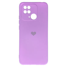 Заредете изображение във визуализатора на галерията – Vennus Silicone Heart Case for Xiaomi Redmi 10C design 1 purple
