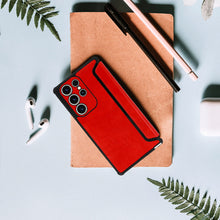Заредете изображение във визуализатора на галерията – Razor Leather Book Case for Samsung Galaxy A32 4G red
