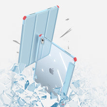Заредете изображение във визуализатора на галерията – Dux Ducis Toby case for iPad 10.9'' 2022 (10 gen.) cover with space for Apple Pencil stylus smart cover stand blue
