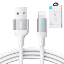 Заредете изображение във визуализатора на галерията – Joyroom cable USB - Lightning 2.4A A10 Series 1.2 m white (S-UL012A10)

