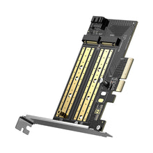 Заредете изображение във визуализатора на галерията – Ugreen expansion card adapter PCIe 3.0 x4 to SSD M.2 M-Key / M.2 B-Key black (CM302)
