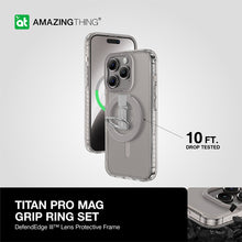 Заредете изображение във визуализатора на галерията – Amazing Thing Titan Pro Mag Ring Grip Case IP156.1PTRGY for Iphone 15 Pro titanium
