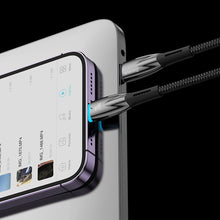 Заредете изображение във визуализатора на галерията – Baseus Glimmer Series cable with fast charging USB-C 480Mb/s PD 100W 2m blue
