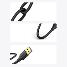 Заредете изображение във визуализатора на галерията – Ugreen cable USB-A - USB-A USB3.0 5Gb/s 0.5m black (US128)
