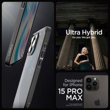 Заредете изображение във визуализатора на галерията – Spigen ULTRA HYBRID IPHONE 15 PRO MAX FROST BLACK
