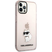 Заредете изображение във визуализатора на галерията – Karl Lagerfeld KLHCP12MHNCHTCP iPhone 12 /12 Pro 6.1" pink/pink hardcase Ikonik Choupette
