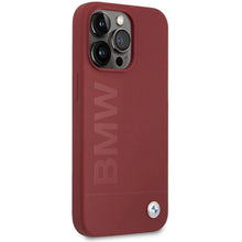 Заредете изображение във визуализатора на галерията – BMW Silicone Big Logo MagSafe case for iPhone 15 Pro Max - red
