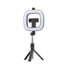 Заредете изображение във визуализатора на галерията – Selfie Stick - with detachable bluetooth remote control, tripod and ring lamp - P20D Black
