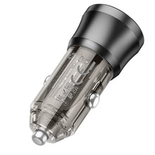 Заредете изображение във визуализатора на галерията – Borofone Car charger BZ24 Clever - Type C - QC 3.0 PD 20W black

