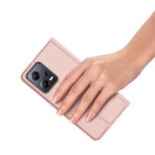 Заредете изображение във визуализатора на галерията – Dux Ducis Skin Pro Case For Xiaomi Redmi Note 12 Pro / Poco X5 Pro 5G Cover Flip Card Wallet Stand Pink
