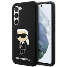Заредете изображение във визуализатора на галерията – Karl Lagerfeld KLHCS23SSNIKBCK S23 S911 hardcase black/black Silicone Ikonik
