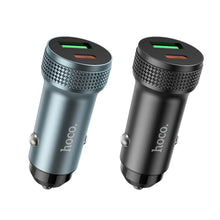 Заредете изображение във визуализатора на галерията – HOCO car charger USB QC 18W + Type C 20W PD38W Z49B Level black
