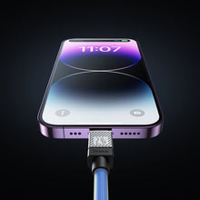 Заредете изображение във визуализатора на галерията – BASEUS cable USB to Apple Lightning 8-pin CoolPlay 2,4A 1m blue CAKW000403
